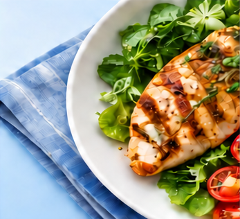 Grilled chicken and salad