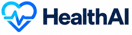 HealthAI — blue heart with a pulse line