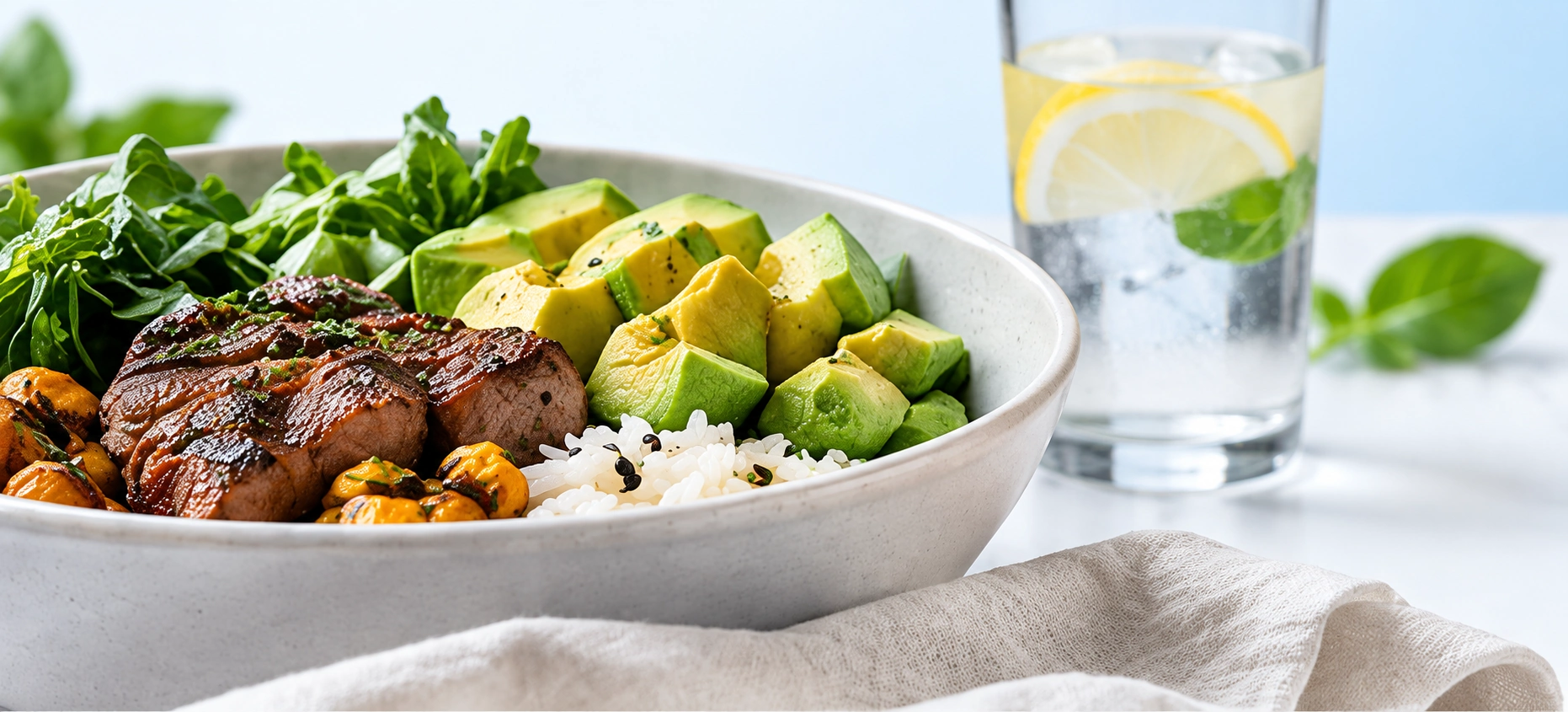 Steak and rice bowl